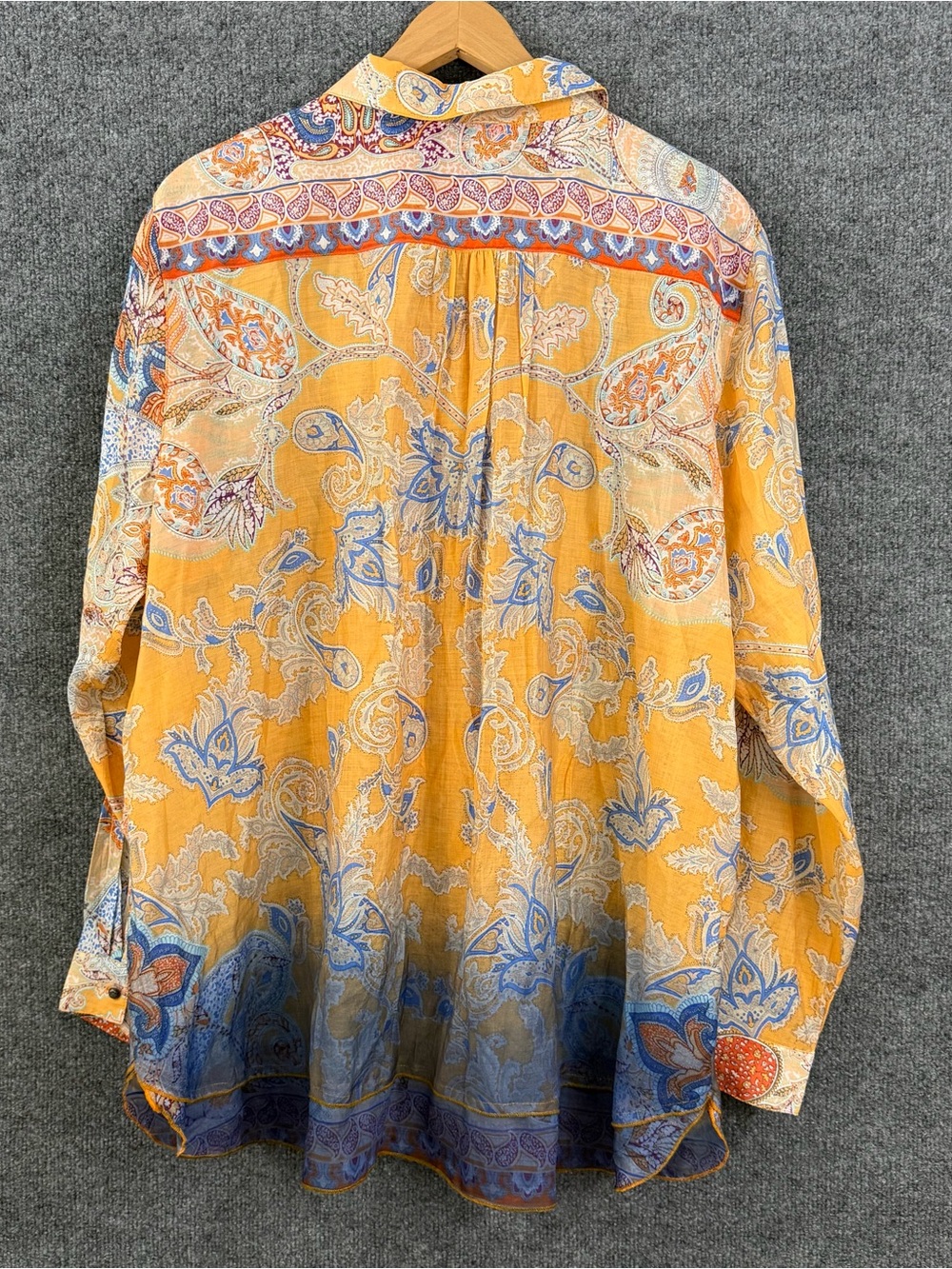 Soft Surroundings Womens 3X Boho Floral Button Up Top Multicolor Long Sleeve - Picture 2 of 9